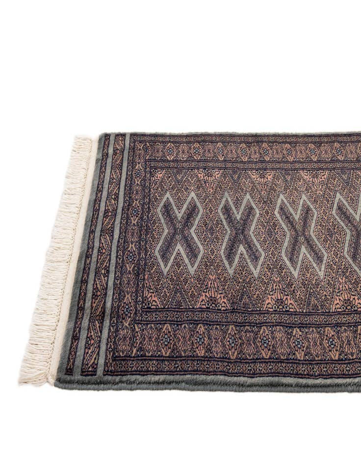 Detail image of  2' 7 x 3' 10  Hand Knotted Bokhara Oriental Wool Rug