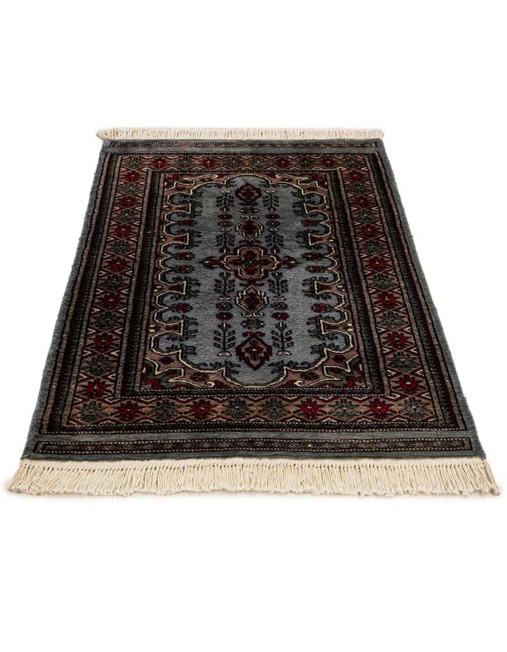 Detail image of  2' 7 x 4' 1  Hand Knotted Bokhara Oriental Wool Rug