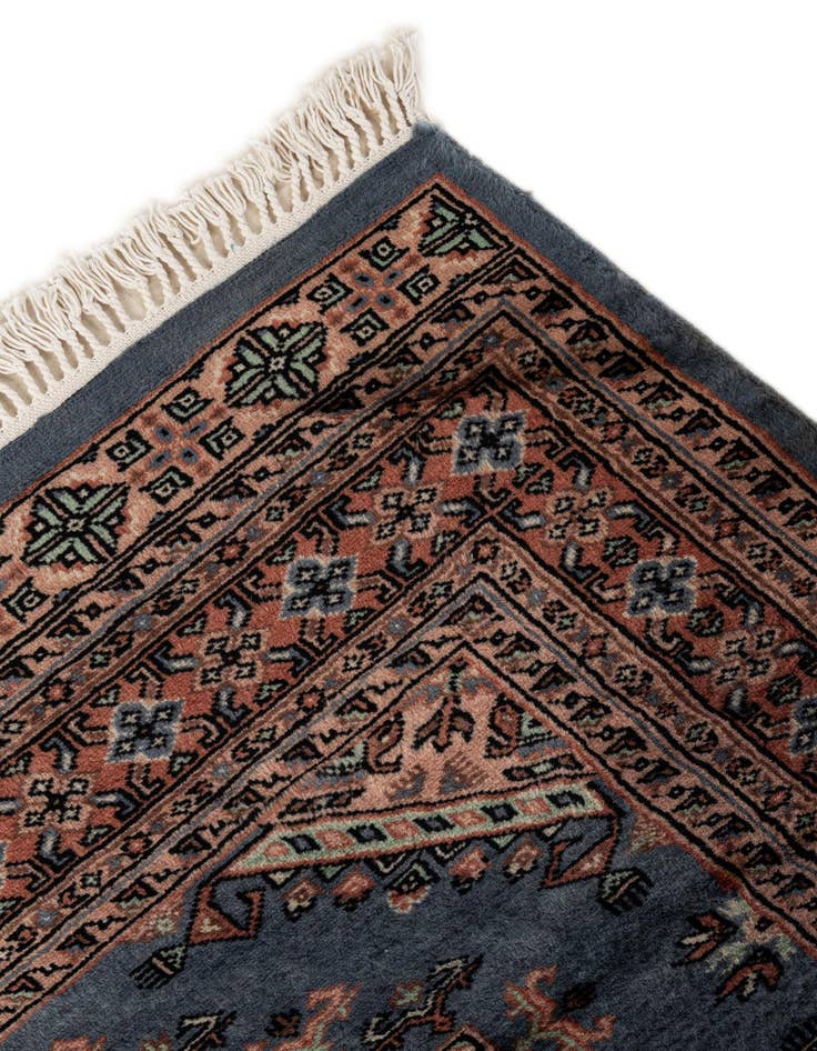 Detail image of  4' 4 x 6' 1  Hand Knotted Bokhara Wool Rug