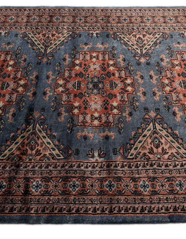 Detail image of  4' 4 x 6' 1  Hand Knotted Bokhara Wool Rug
