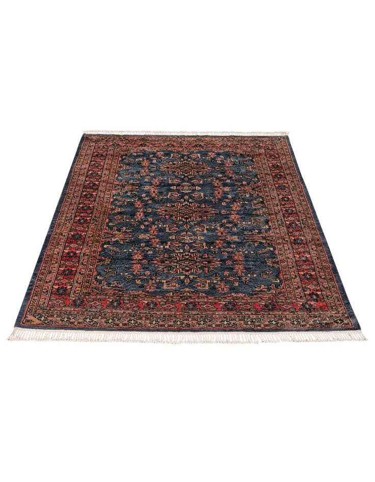 Detail image of  4' 3 x 5' 7  Hand Knotted Bokhara Oriental Wool Rug