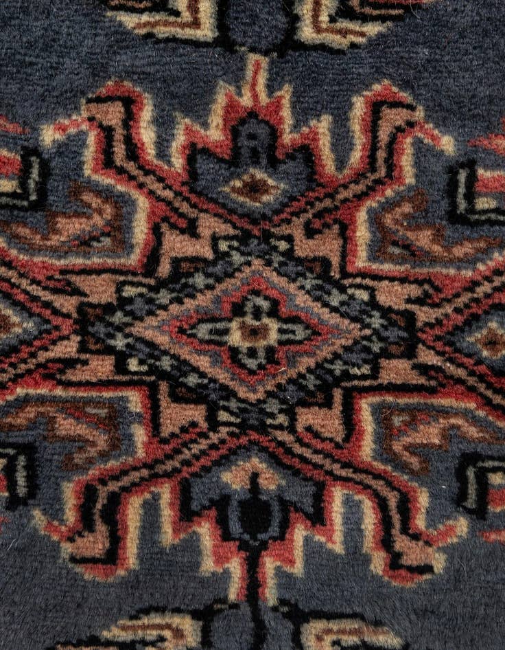 Detail image of  4' 3 x 5' 7  Hand Knotted Bokhara Oriental Wool Rug
