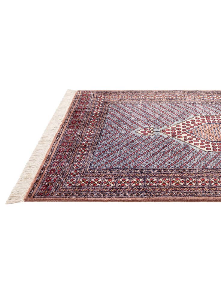 Detail image of  4' 2 x 6' 2  Hand Knotted Bokhara Oriental Wool Rug