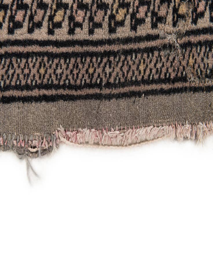 Detail image of  4' x 6' 4  Hand Knotted Bokhara Wool Rug