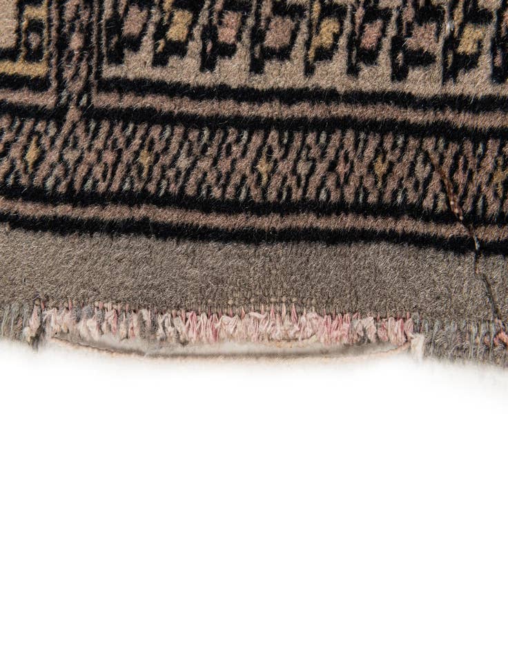 Detail image of  4' x 6' 4  Hand Knotted Bokhara Wool Rug