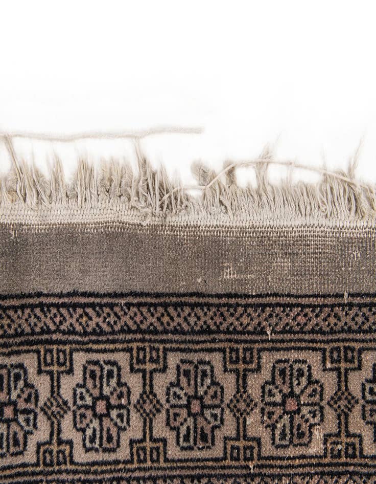 Detail image of  4' x 6' 4  Hand Knotted Bokhara Wool Rug