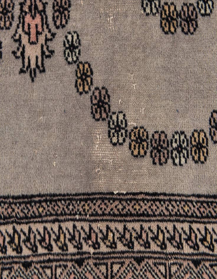 Detail image of  4' x 6' 4  Hand Knotted Bokhara Wool Rug