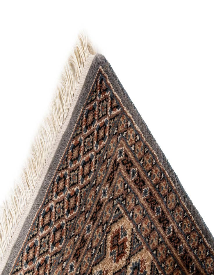 Detail image of  4' 6 x 6' 11  Hand Knotted Bokhara Oriental Wool Rug