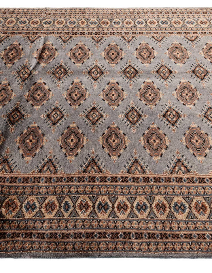 Detail image of  4' 6 x 6' 11  Hand Knotted Bokhara Oriental Wool Rug