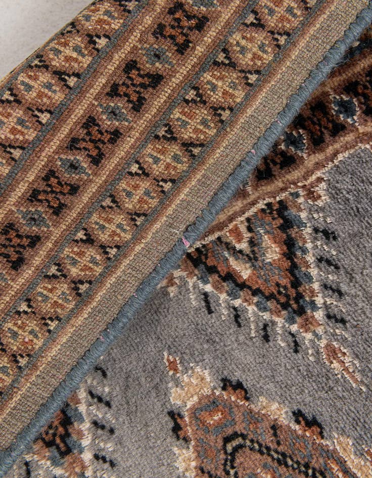 Detail image of  4' 6 x 6' 11  Hand Knotted Bokhara Oriental Wool Rug