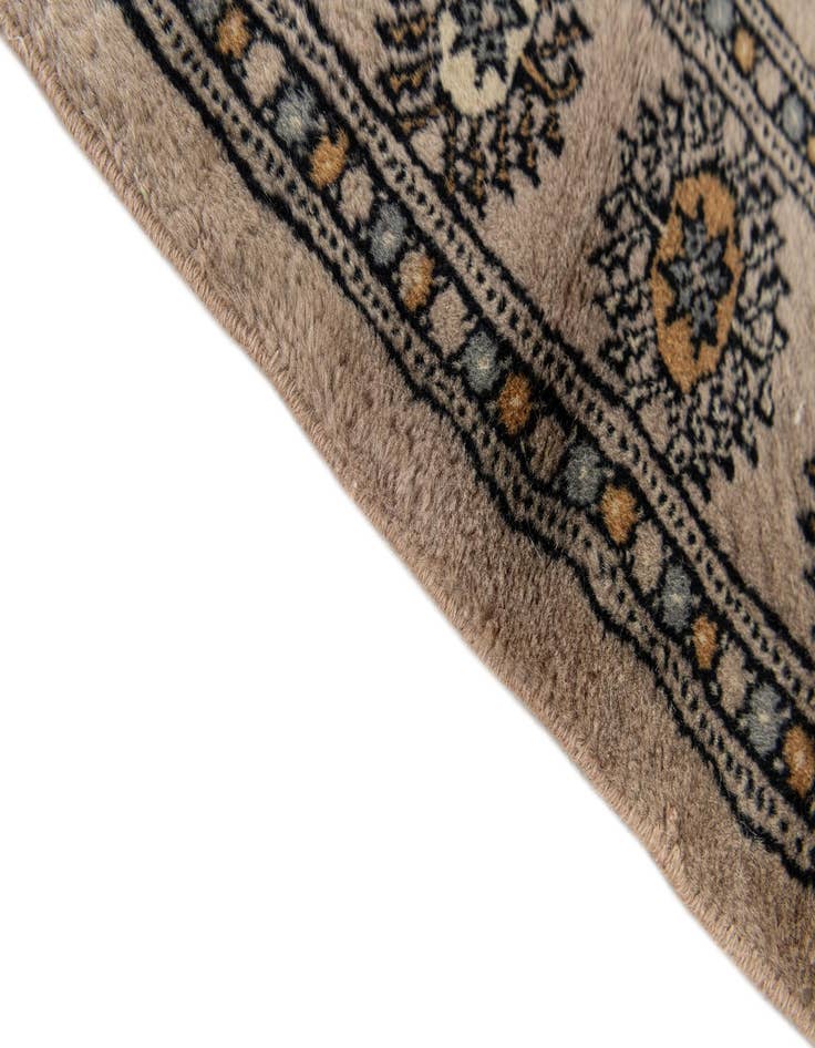 Detail image of  2' 8 x 4' 3  Hand Knotted Bokhara Oriental Wool Rug