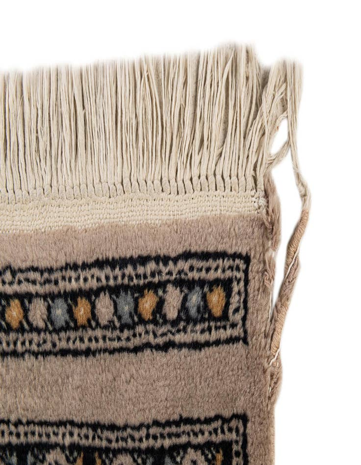 Detail image of  2' 8 x 4' 3  Hand Knotted Bokhara Oriental Wool Rug