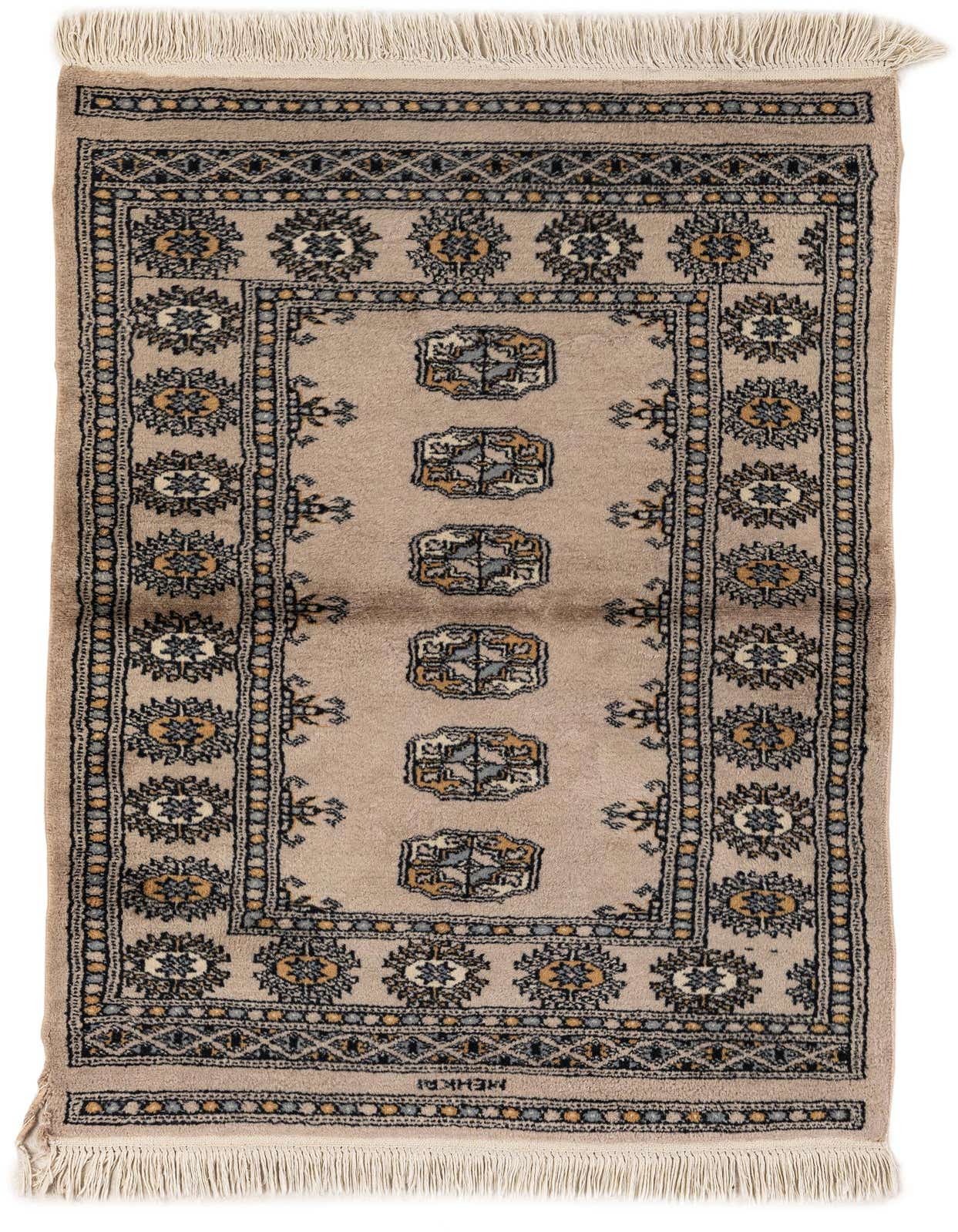Primary image  2' 8 x 4' 3  Hand Knotted Bokhara Oriental Wool Rug