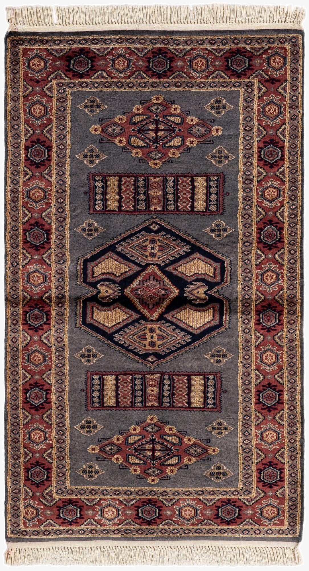  3' x 5' 1  Hand Knotted Bokhara Oriental Rug
