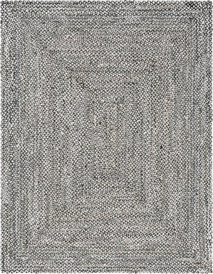 Detail image of  9' x 12'  Hand Braided Chindi Rug