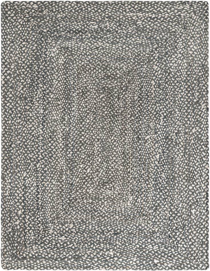 Detail image of  6' 1 x 9'  Hand Braided Chindi Rug