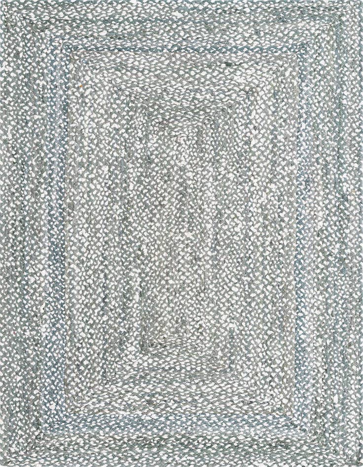 Detail image of  5' 1 x 8'  Hand Braided Chindi Rug