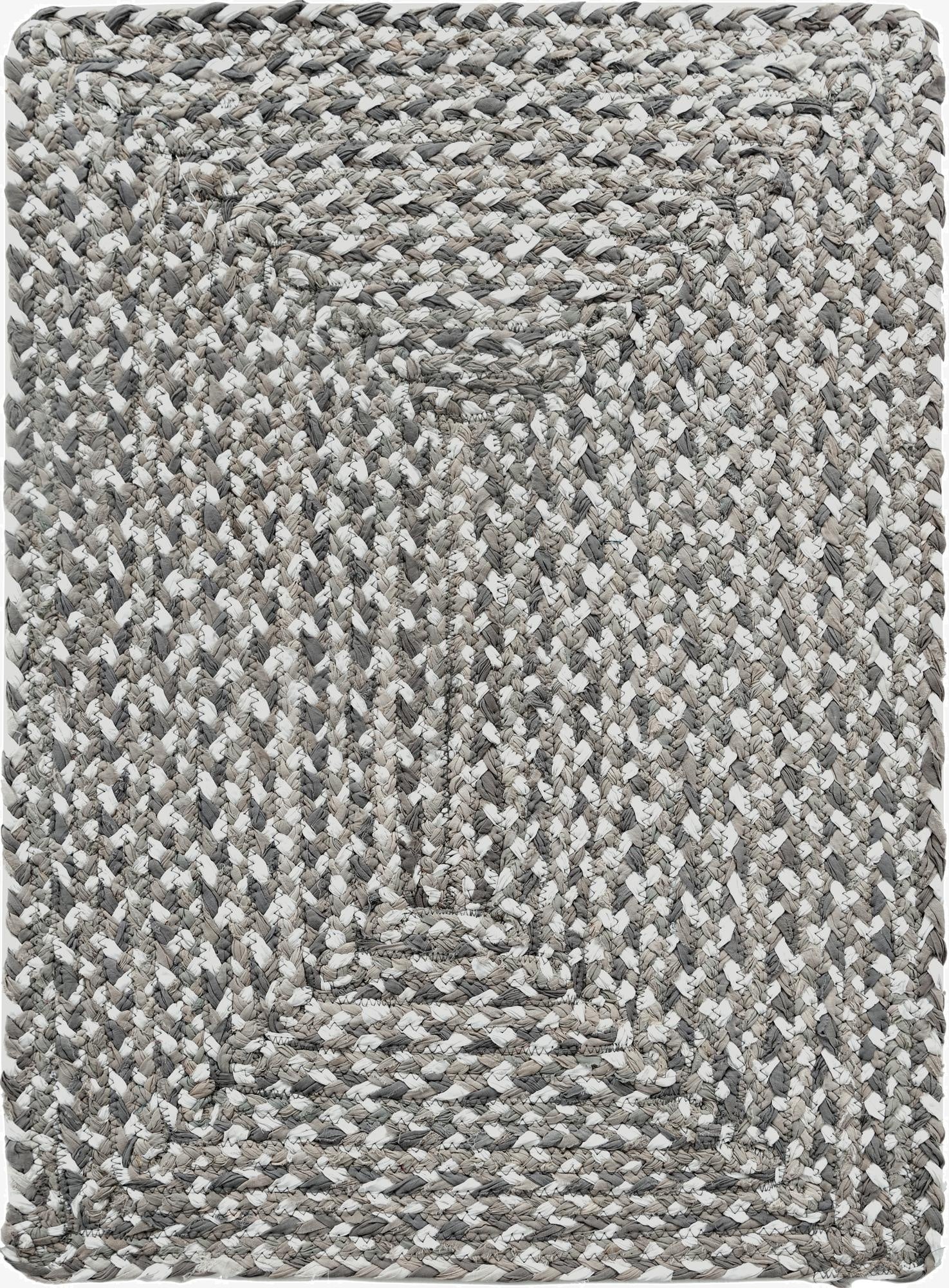  2' x 3' 1  Hand Braided Chindi Rug