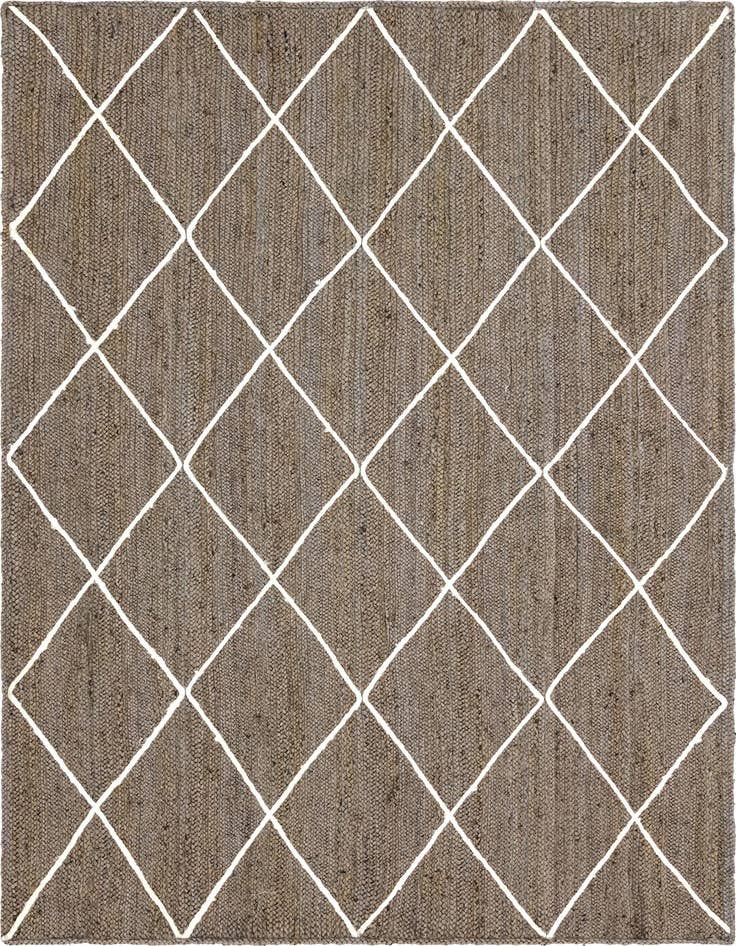 Detail image of  6' 1 x 9'  Hand Braided Jute Rug