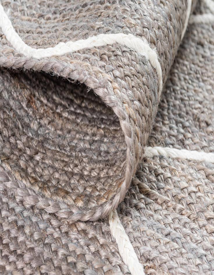 Detail image of  9' x 12' 2  Hand Braided Jute Rug