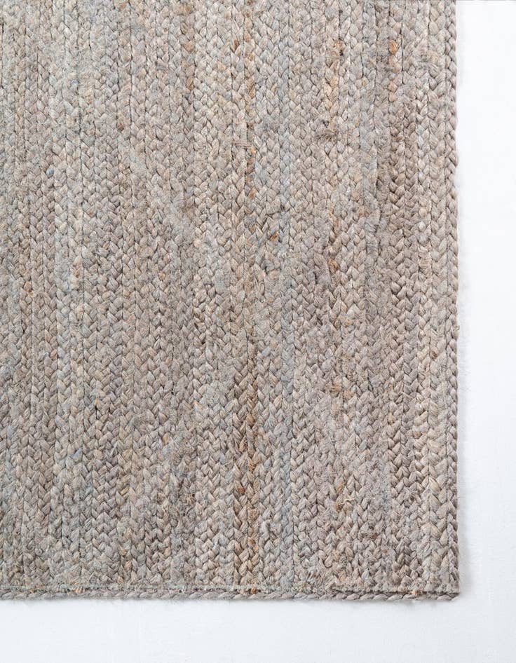 Detail image of  5' 1 x 8'  Hand Braided Jute Rug