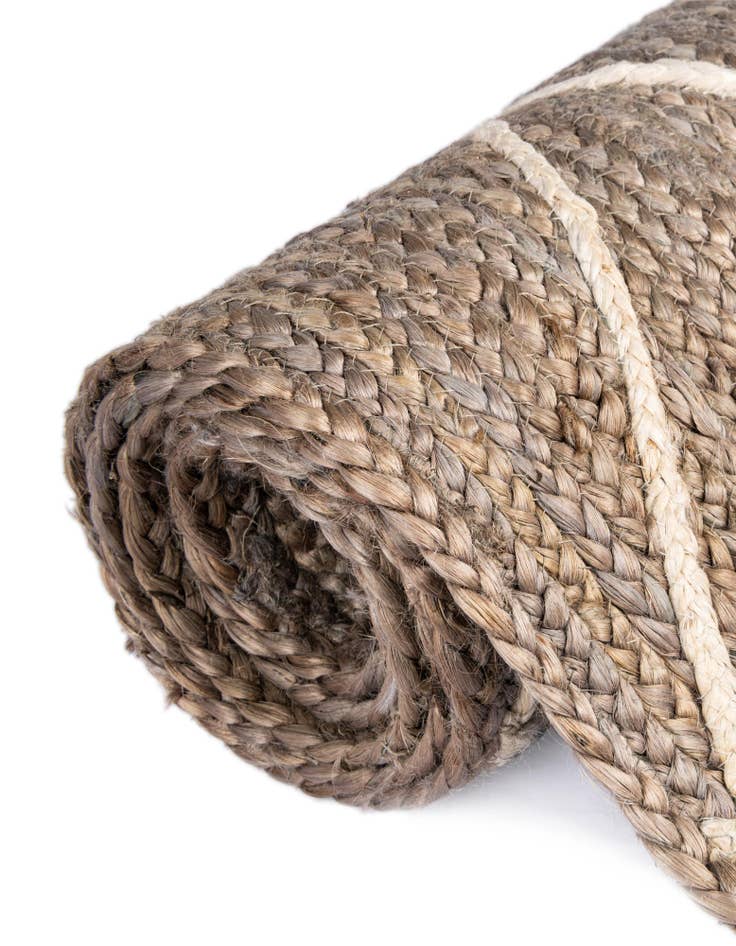 Detail image of  9' x 12' 2  Hand Braided Jute Rug