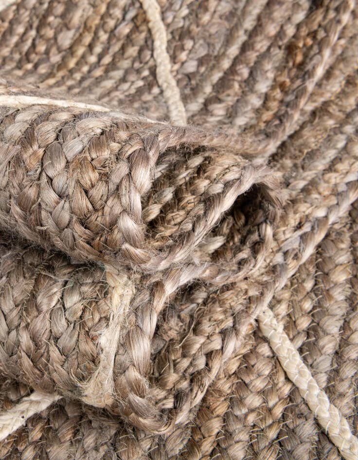Detail image of  9' x 12' 2  Hand Braided Jute Rug