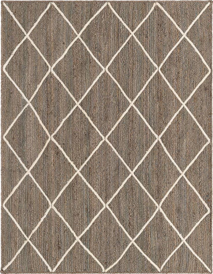 Detail image of 5' 1 x 8' Handmade Braided Jute Rug