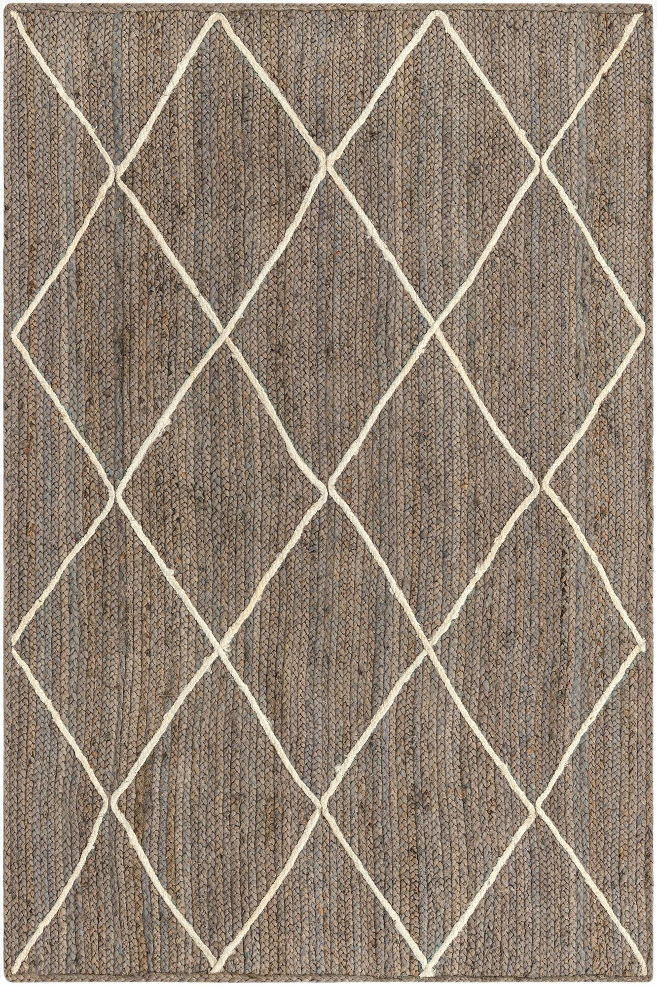 4' 1 x 6' 1  Hand Braided Jute Rug