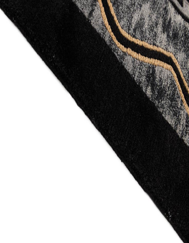 Detail image of  6' 8 x 9' 9  Hand Knotted Carved Pekin Wool Rug