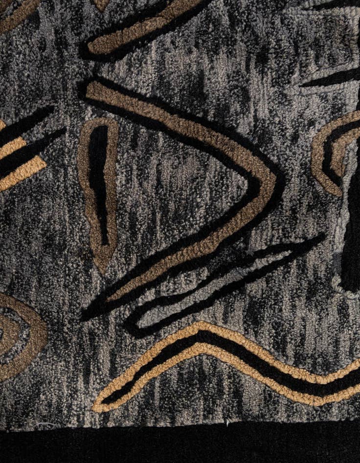 Detail image of  6' 8 x 9' 9  Hand Knotted Carved Pekin Wool Rug