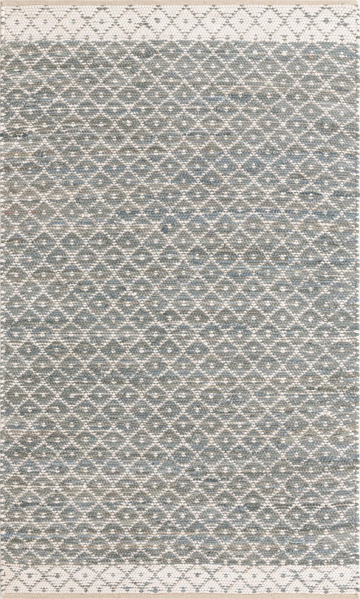  5' 1 x 8'  Hand Woven Chindi Trellis Rug
