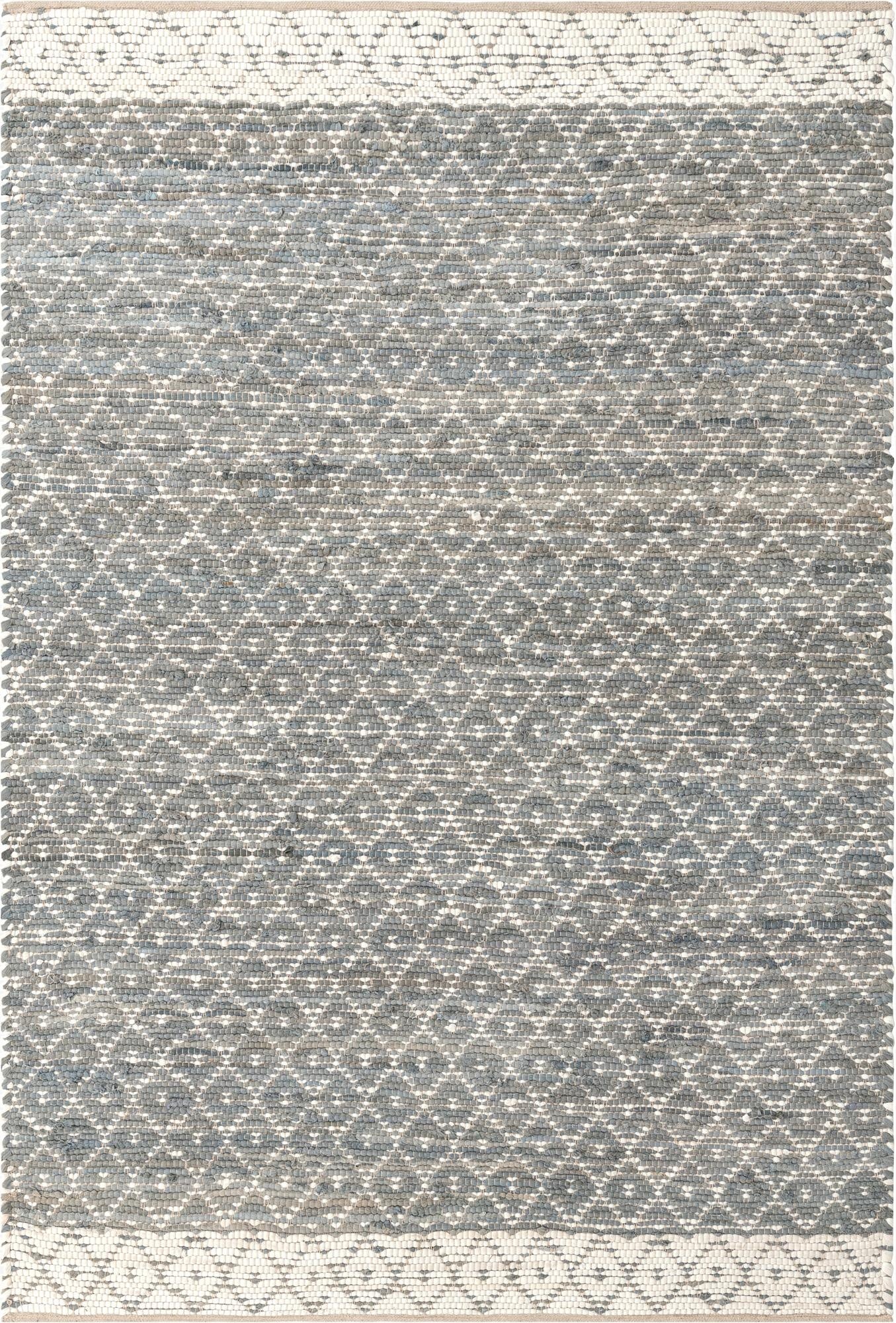 6' 1 x 9'  Hand Woven Chindi Trellis Rug