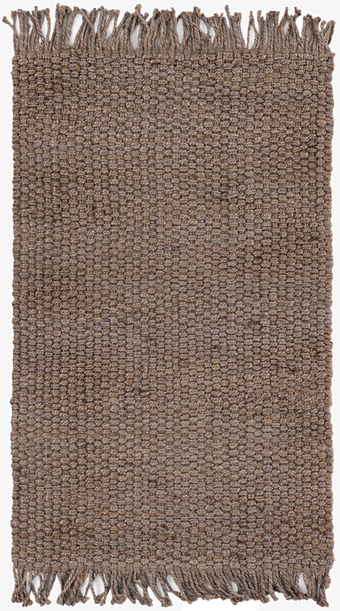  3' 1 x 5' 1  Hand Woven Chunky Jute Rug