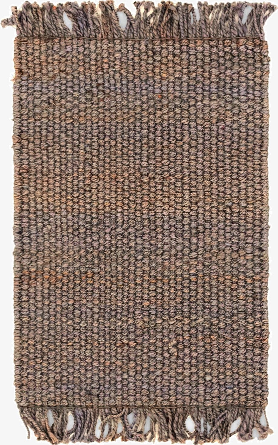  2' x 3' 1  Hand Woven Chunky Jute Rug