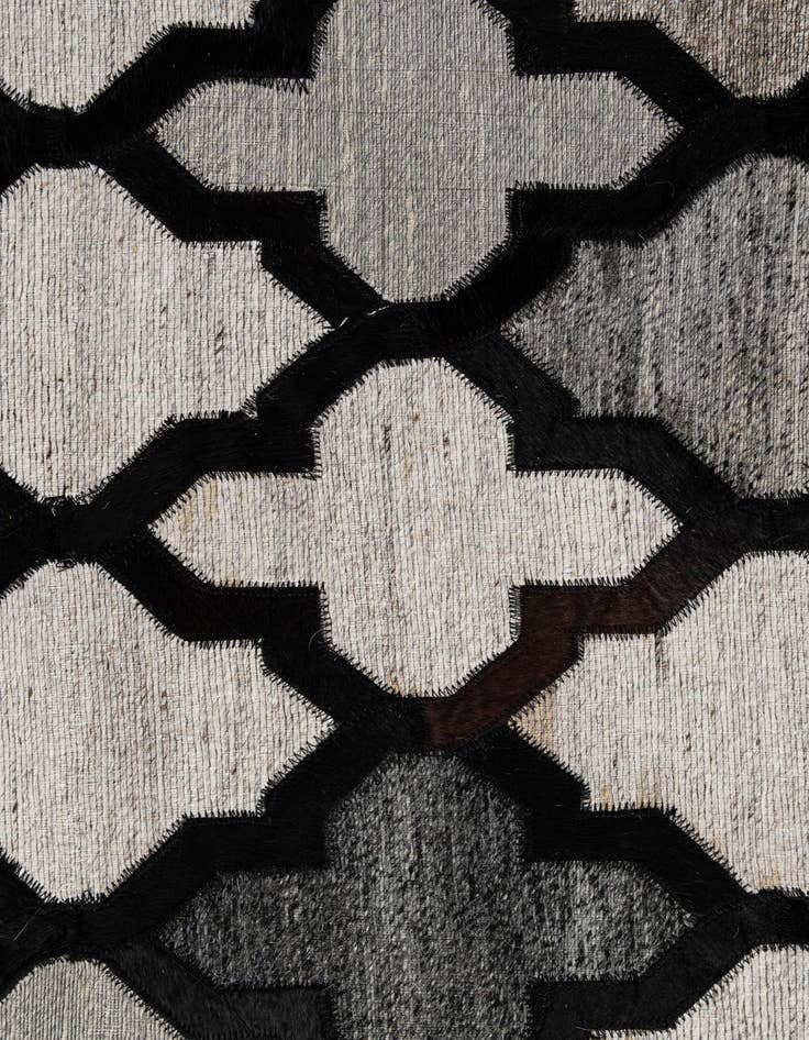 Detail image of  8' 1 x 9' 10 Cowhide - Patchwork Rug