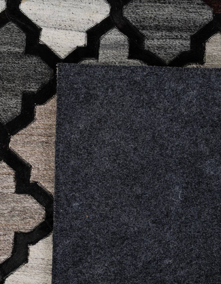 Detail image of  8' 1 x 9' 10 Cowhide - Patchwork Rug
