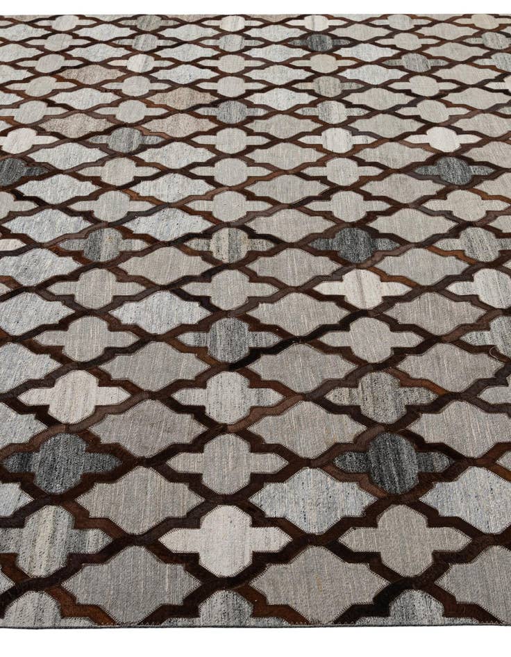Detail image of  8' 1 x 9' 11 Cowhide - Patchwork Rug
