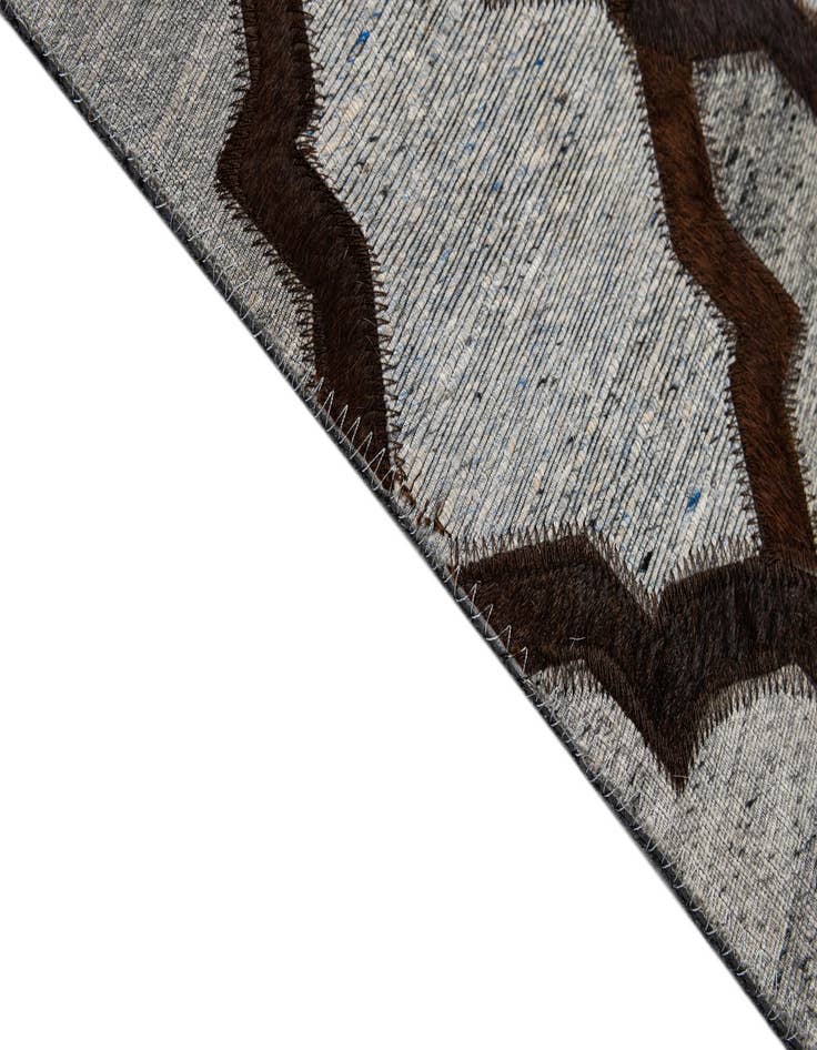 Detail image of  8' 1 x 9' 11 Cowhide - Patchwork Rug