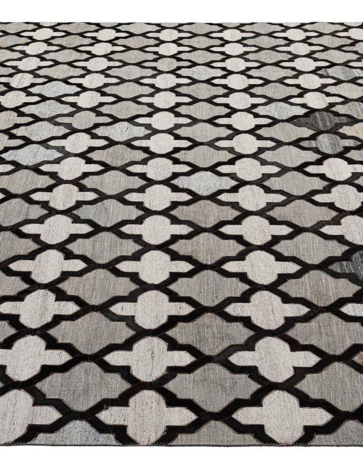 Detail image of  8' 1 x 9' 11 Cowhide - Patchwork Rug