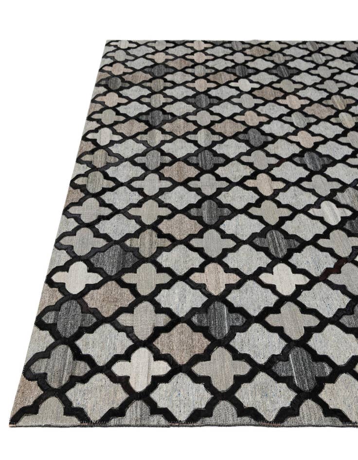 Detail image of  8' 1 x 9' 11 Cowhide - Patchwork Rug