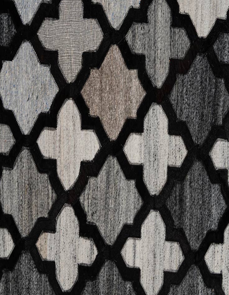 Detail image of  8' 1 x 9' 11 Cowhide - Patchwork Rug