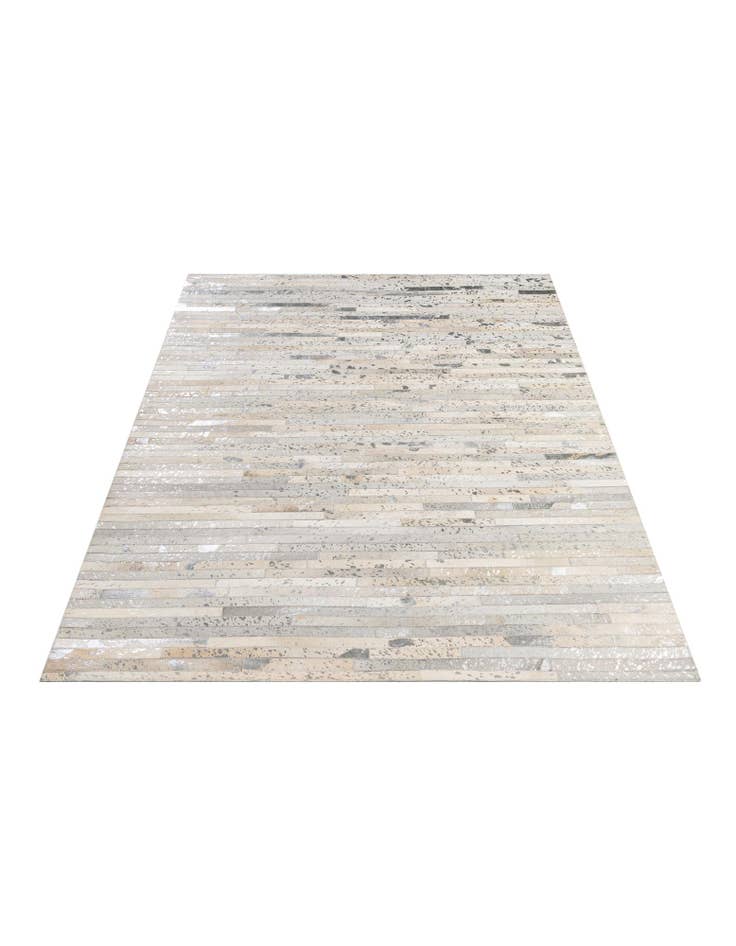 Detail image of  5' 2 x 7' 11 Cowhide - Patchwork Rug