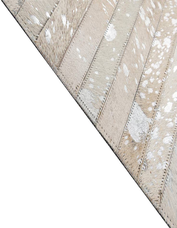 Detail image of  5' 2 x 7' 11 Cowhide - Patchwork Rug