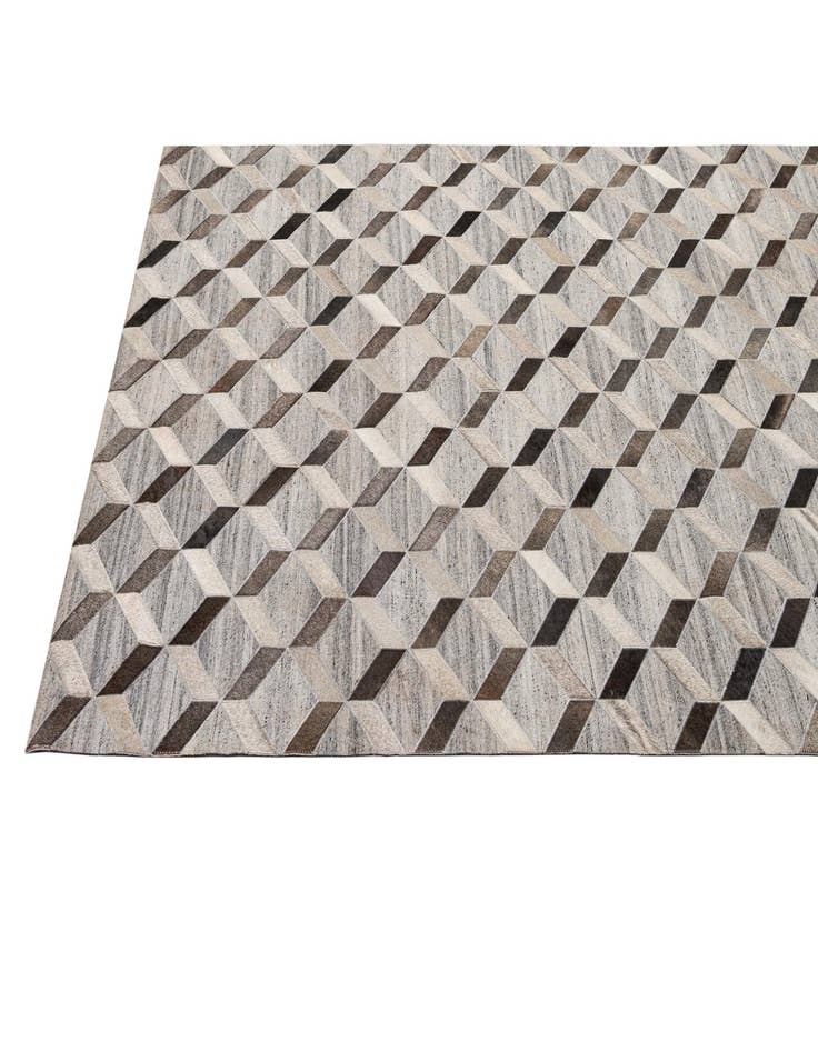 Detail image of  5' 1 x 8' 2 Cowhide - Patchwork Rug