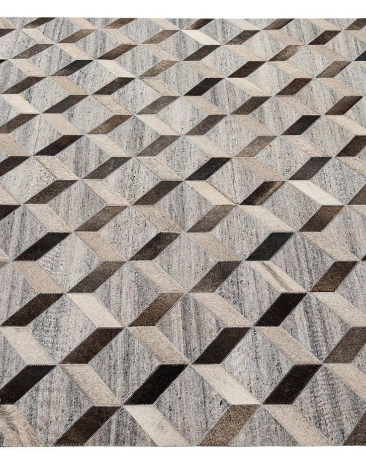 Detail image of  5' 1 x 8' 2 Cowhide - Patchwork Rug