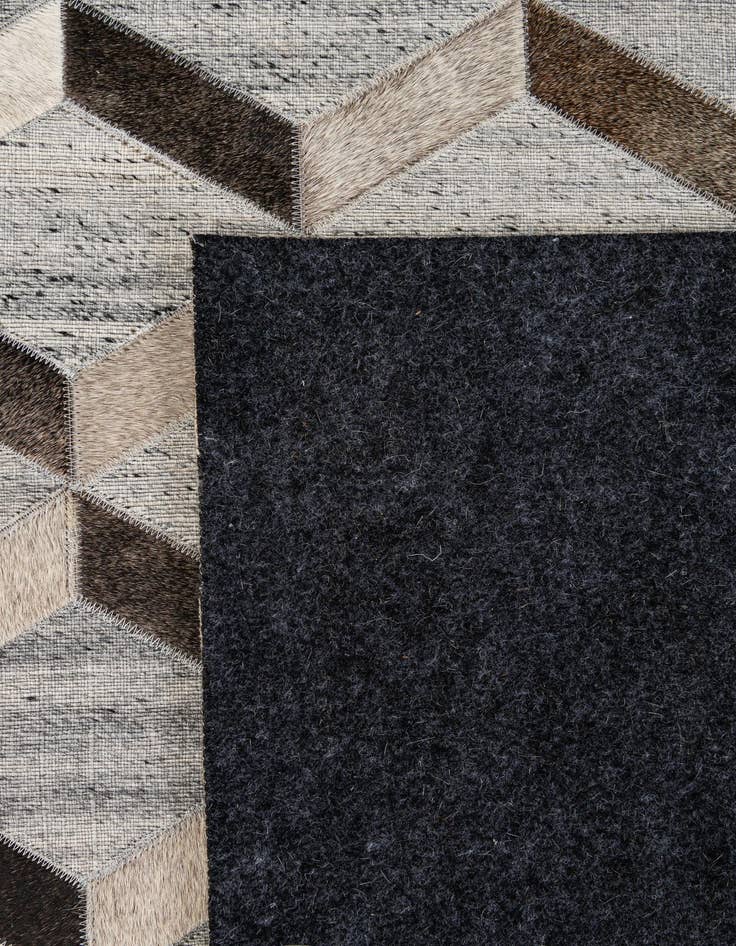 Detail image of  5' 1 x 8' 2 Cowhide - Patchwork Rug
