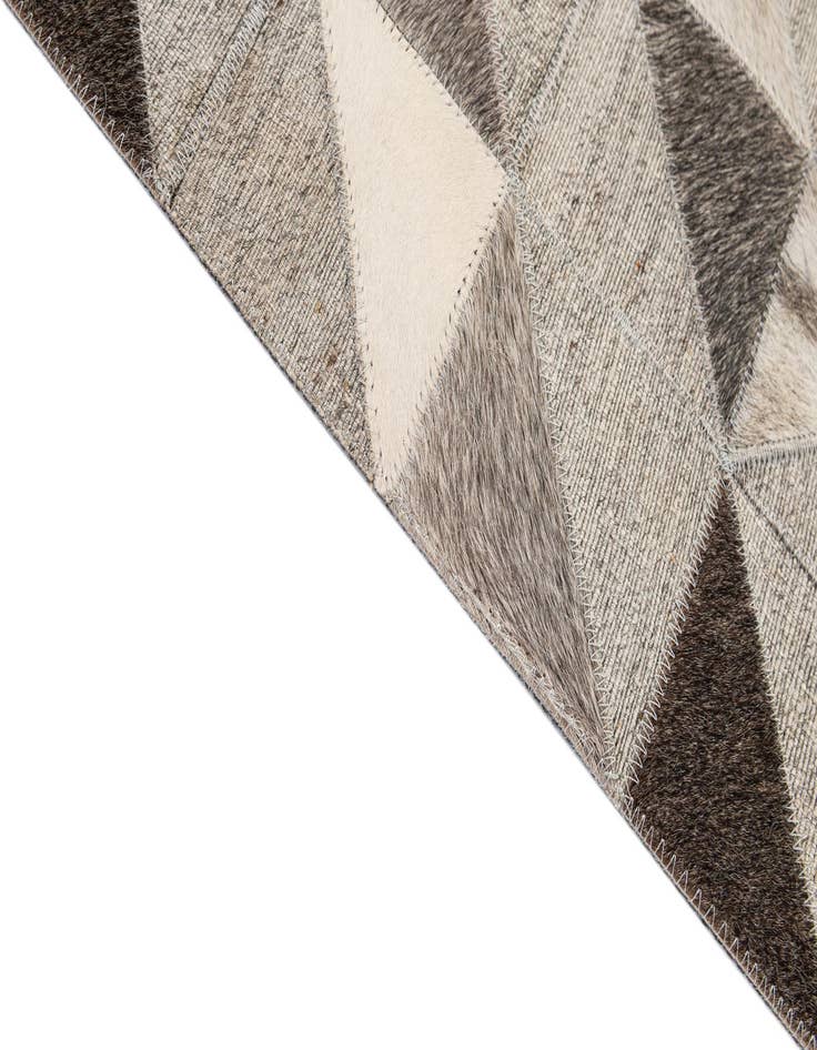 Detail image of  4' 10 x 7' 8 Cowhide - Patchwork Rug