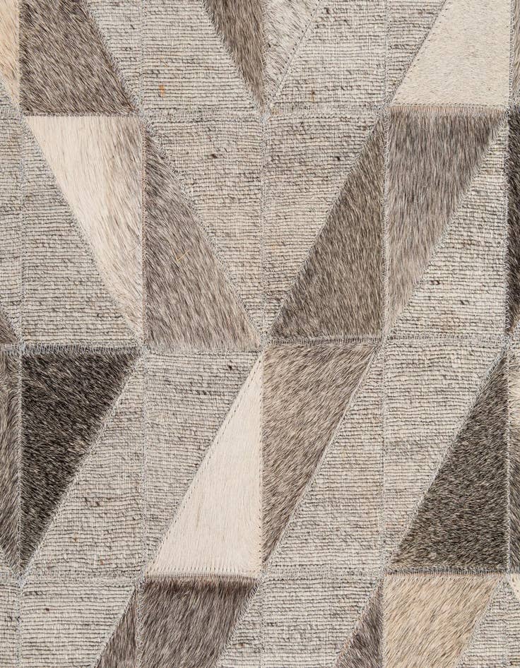 Detail image of  4' 10 x 7' 8 Cowhide - Patchwork Rug