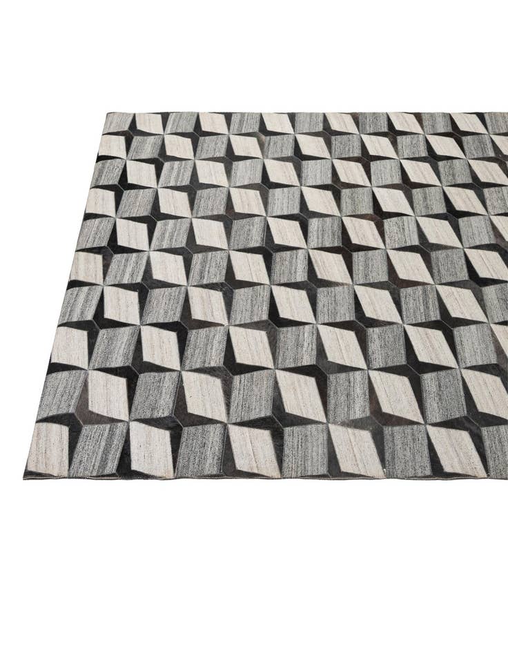 Detail image of  5' 2 x 8' 1 Cowhide - Patchwork Rug